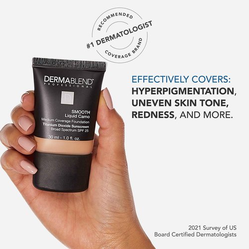 Dermablend Smooth Liquid Foundation with SPF 25, 55W Copper, 1 Fl Oz