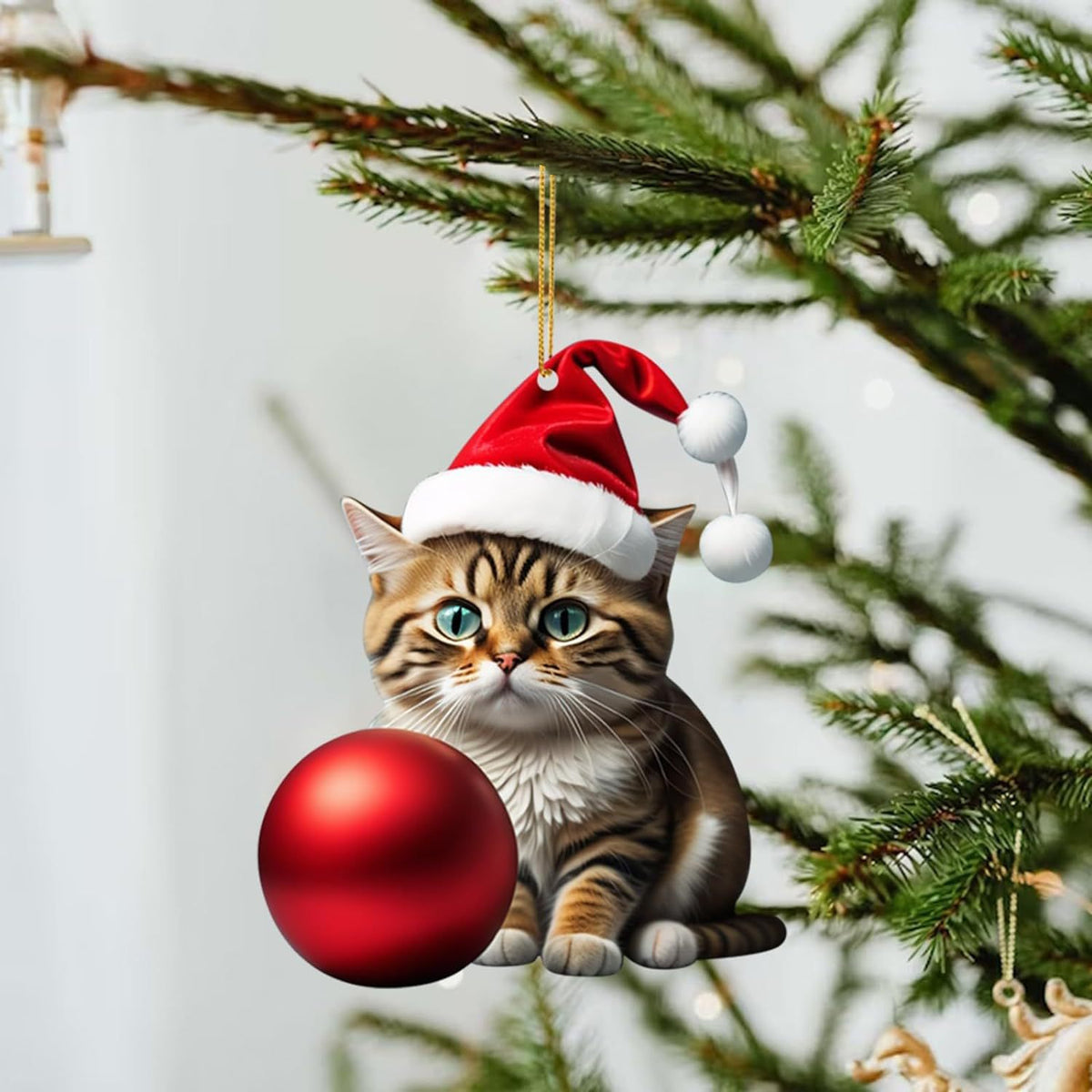 Christmas Kitty Car Backpack Pendant Home Decoration Gift - Festive & Party Supplies