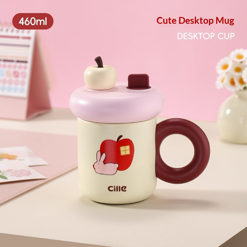 Girls Insulated Snow-Topped Mug with Straw - 460ml Varieties