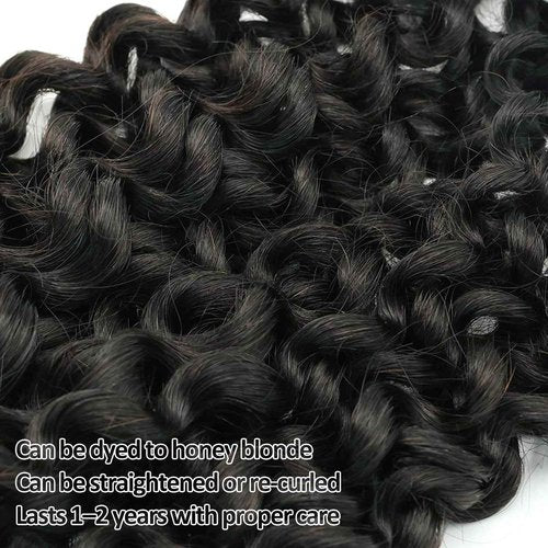 Human Braiding Hair for Boho Braids, 100% Virgin Human Hair No Chemical Processing, Black Bulk Human Hair for Braiding Small Knotless Braids Bohemian Style (Black - Curly, 150g - 20 Inch)