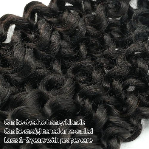 Human Braiding Hair for Boho Braids, 100% Virgin Human Hair No Chemical Processing, Black Bulk Human Hair for Braiding Small Knotless Braids Bohemian Style (Black - Curly, 150g - 18 Inch)