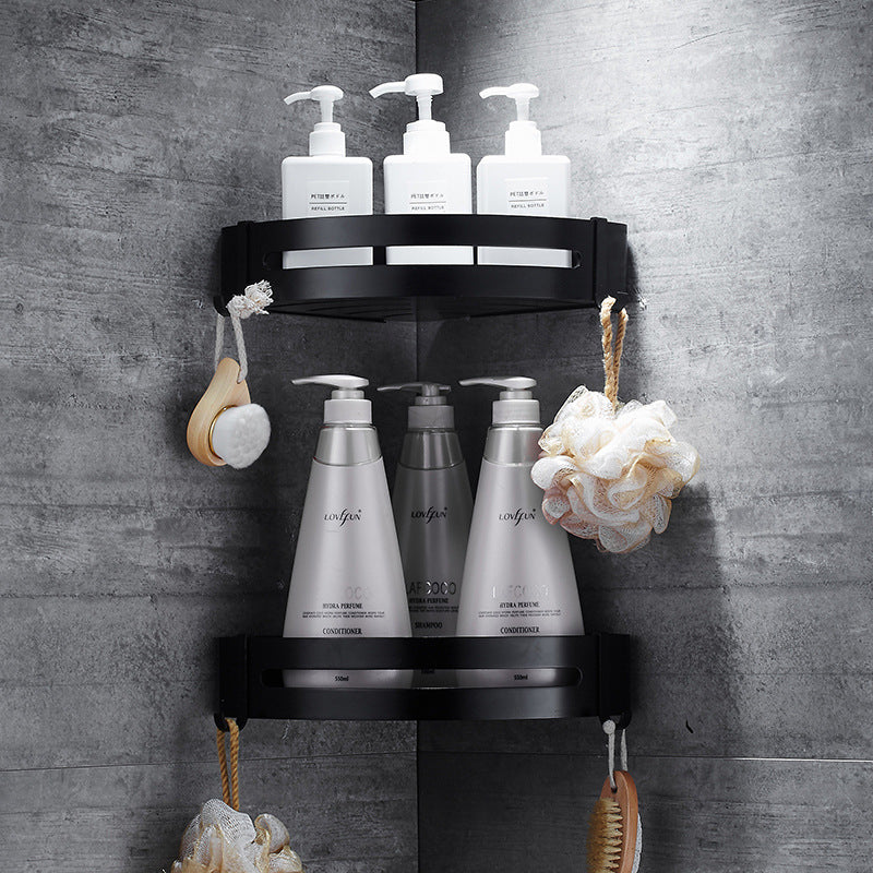 Space Aluminum Tripod Corner Rack for Bathroom Storage - Multiple Styles