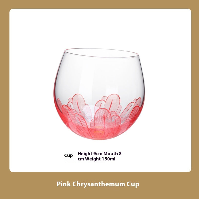 Cherry Blossom Tumbler Glass Cup for Home Office Drinkware