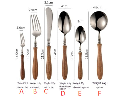 Japanese Style Stainless Steel Knife Fork Spoon Set for Hotel & Home