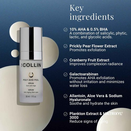 G.M. COLLIN Poly-Acid Peel Serum | Anti-Aging Advanced Retexturizing Serum with AHA & BHA | Refine Texture, Visibly Reduce Wrinkles & Revitalize Skin