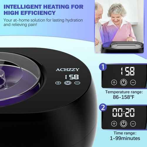 Achzzy Paraffin Wax Machine for Hand and Feet - Paraffin Wax Bath 4500ml Paraffin Wax Warmer, intelligent heating for fast melting, Moisturizing Kit Auto-time and Keep Warm Paraffin Hand Wax Machine