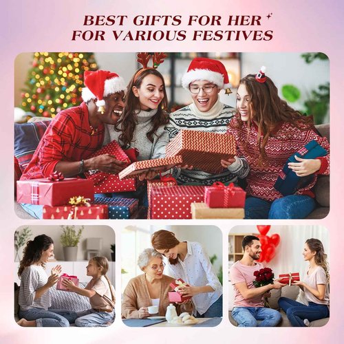 INTEO Microcurrent Facial Device, 3 Modes Red Light Therapy for Face and Neck, Skin Care Facial Massager Perfect Gifts for Women Men(Gold)