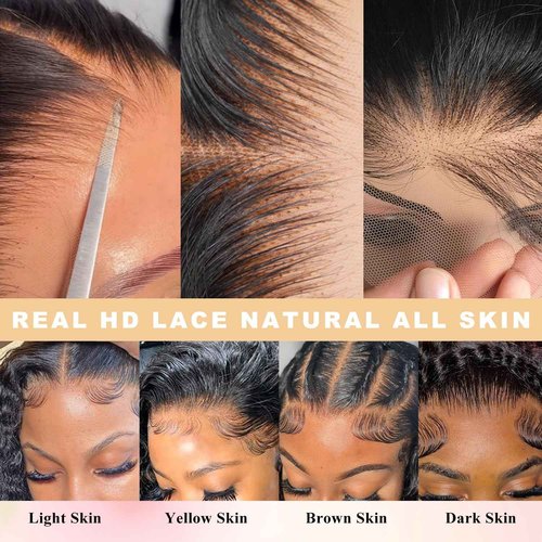 SFD 13x6 Lace Front Wigs Human Hair Pre Plucked 220 Density Hd Transparent Lace Frontal Wigs Human Hair For Women 10a Loose Body Wave Glueless Wigs With Baby Hair 32inch