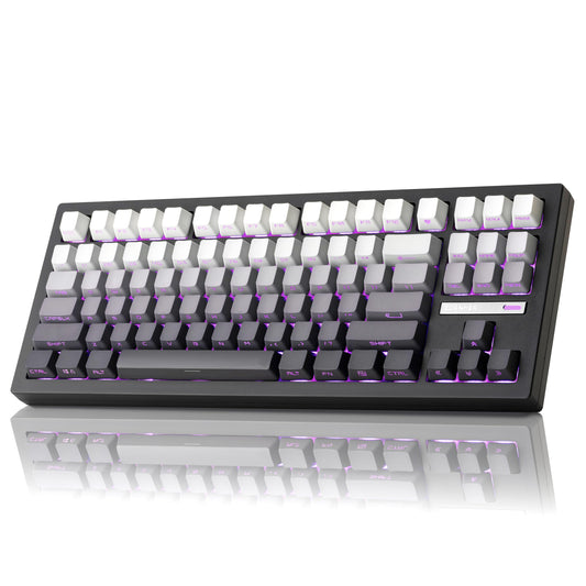 ZORNHER ZH870 Wireless Mechanical Gaming Keyboard,80% Black Custom Creamy Sound Keyboard with Shine Through PBT Keycaps,Pre-lubed Linear Switches,Hot-Swappable,RGB Backlit,2.4GHz/USB-C/BT5.0