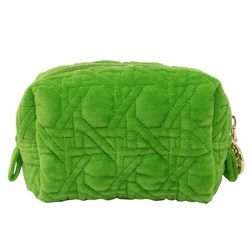 Lilly Pulitzer Gold Quilted Zipper Pouches, Cute Cosmetic Case for Women, Travel Toiletry Bag, Small Pouch Bag for Supplies, Set of 2, Makeup or Toiletries (Peninsula Green)