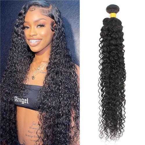 12A Water Wave Bundles Human Hair 28 Inch Full And Thick Single Bundle 100% Unprocessed Brazilian Virgin Hair Soft Water Curly Bundles Human Hair Weave Natural Color 1 Bundle100g/pc