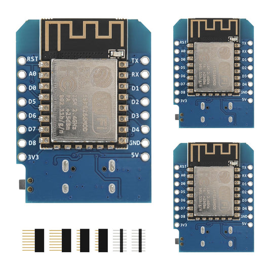 YEJMKJ 3pcs D1 Mini NodeMcu ESP8266 Module Type-C USB ESP-12F WLAN WiFi Internet Development Board Base on ESP8266 ESP-12F Compatible with Arduino, WeMos D1 Mini