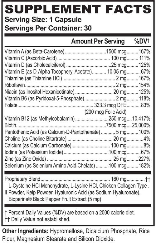 BioFull Hair Skin Nails - Biotin Vitamins for Hair, Skin & Nails - Biotin & Collagen Supplement for Women & Men