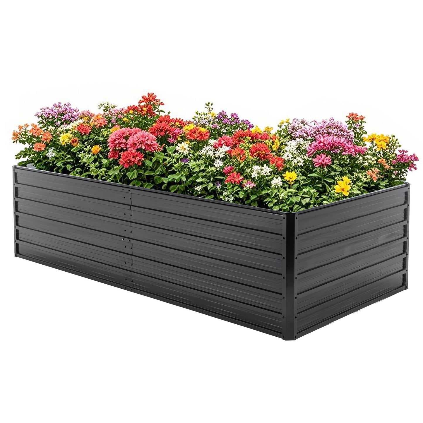 Galvanized Raised Garden Bed Kit for Vegetables Herbs and Fruits - Outdoor Planter