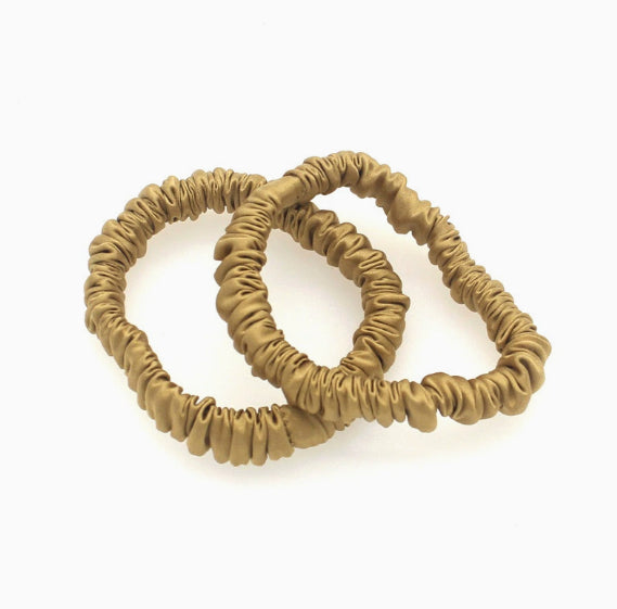 Women's Silk Hair Tie with Ring - Light Luxury Hair Accessory