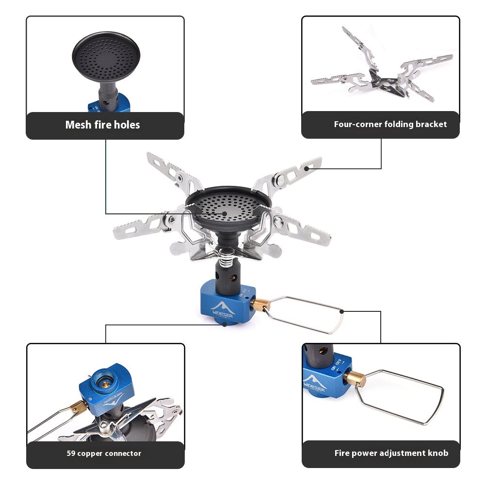 High Power Portable Gas Camping Stove with Detachable Flat Air Water Boiling Furnace