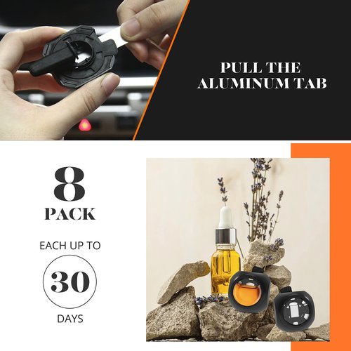 DRIVEJOY Car Air Freshener Vent Clips, 8 PK, 6 Hawaiian, 2 New Car, Car Fresheners for Men Women, Up to 240 Days, Natural Odor Eliminator
