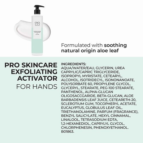 CND Pro Skincare Exfoliating Activator for Hands, Made with Natural Origin Aloe Leaf, Use with Exfoliating Scrub, Step 2, 10.1 Oz