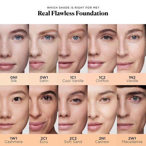 Laura Mercier Real Flawless Weightless Perfecting Waterproof Liquid Foundation: Medium-Buildable Coverage, 12 HR Fade-Proof Wear, Hydrating, Non-Comedogenic, 2C2 Soft Sand + Foundation Brush Bundle