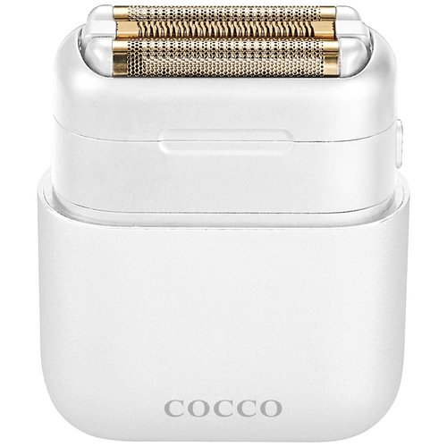 COCCO IMPACTO Shaver, Hygienic Gold Foil Triple Blade, White, Wet & Dry Use, Magnetic Replaceable Head, Intelligent Accelerator, 90 Min Run Time (White)
