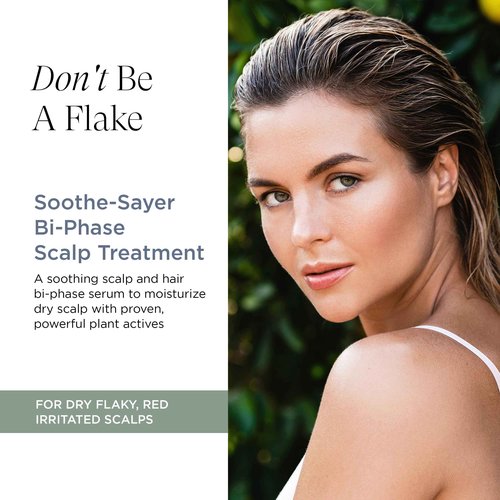 Soothe Sayer Bi-Phase Scalp Treatment – Flake Control & Redness Relief, 99% Natural, 67% Organic, Vegan, Clean Beauty – Nourishing Leave-In for Dry, Itchy, Irritated Scalps, 4 oz