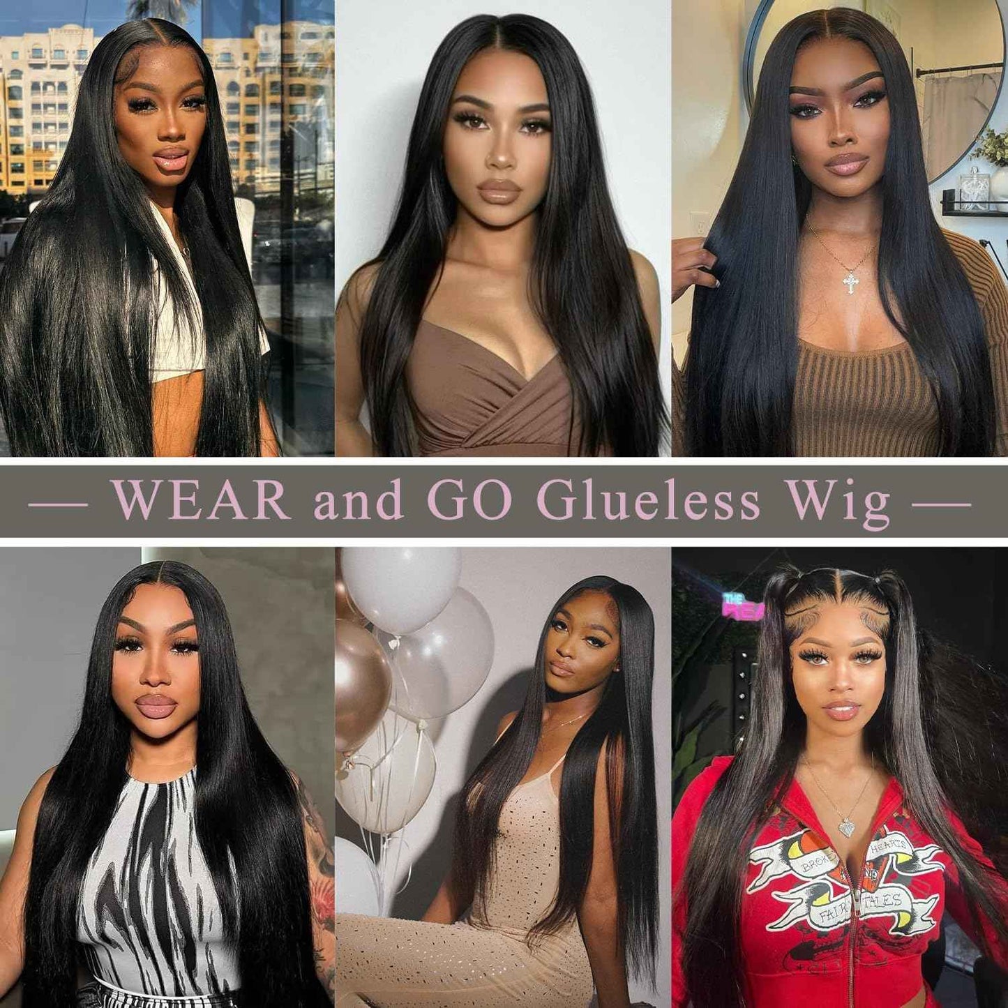 32 Inch Wear and Go Glueless Wigs Human Hair Pre Plucked Pre Cut 7x5 Hd Lace Front Wigs Human Hair for Women No Glue Closure Ready to Wear Straight Wigs 220% Density Natural Black for women