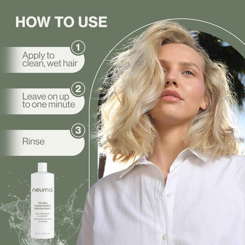 NEUMA Re Neu Conditioner 32 Fl. Oz. Revitalizing Conditioner Sulfate Free Paraben Free, Peppermint & Vanilla Scent