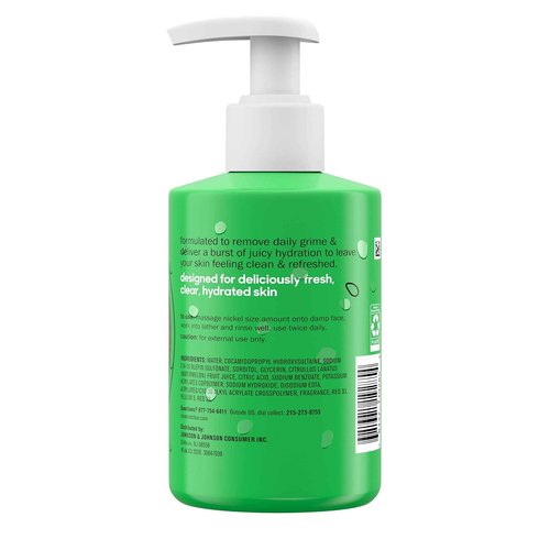 Clean & Clear Hydrating Juicy Gel Facial Cleanser, Gentle and Oil-Free Daily Face Wash to Remove Grime for Clear, Refreshed and Hydrated Skin, Watermelon, 7.5oz (Pack of 12)