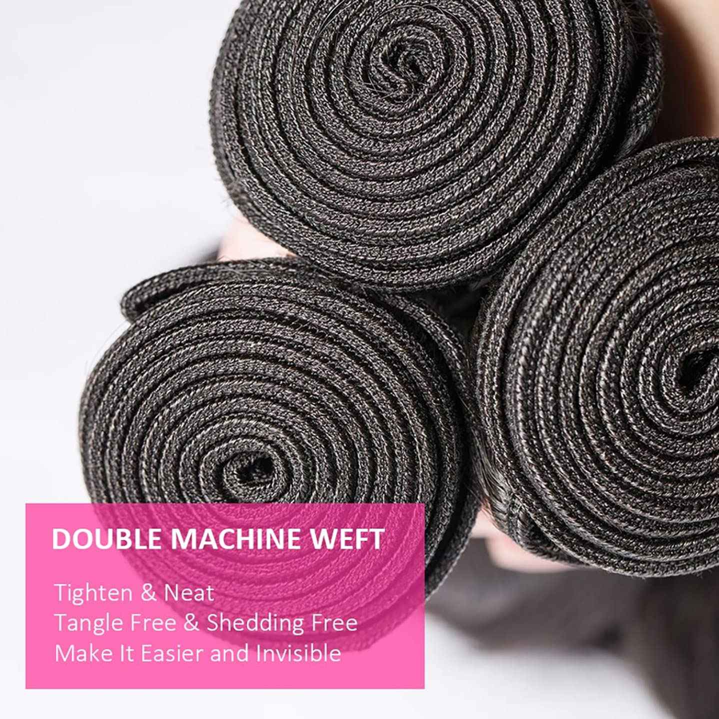 12A Brazilian Body Wave Bundles (18 18 18 Inch) Human Hair 100% Unprocessed Virgin Body Wave 3 Bundles Weave Bundles Natural Black Human Hair Extensions for Black Women