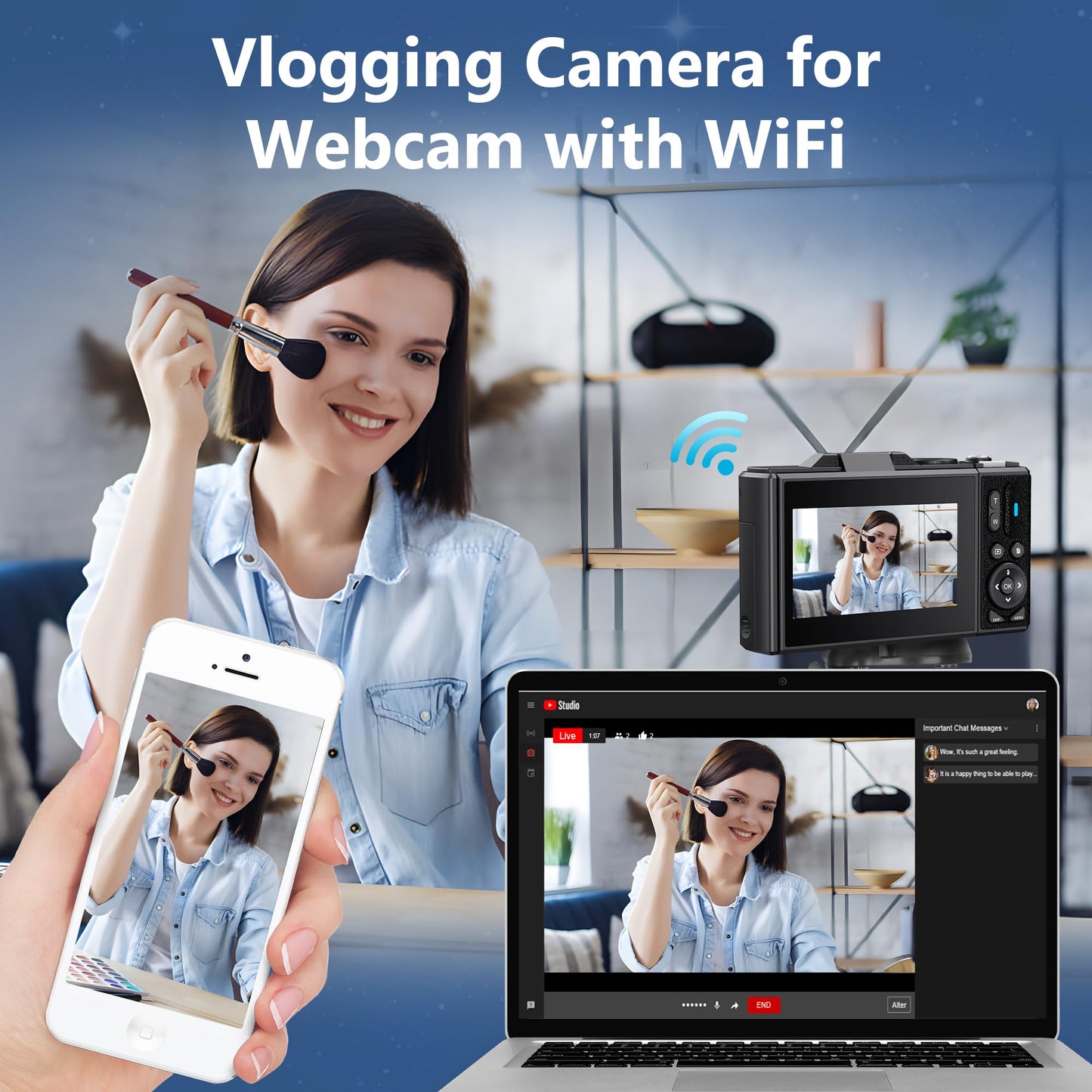 Zunate Retro 64MP Digital Camera, Vintage 4K UHD Vlogging Camera with 18X Zoom, Autofocus, 3 Inch Flip Screen for Travel Photography Vlogging (Black), Zunateyk6vg30wnx-12