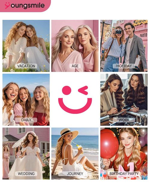 Youngsmile Human Hair Extensions Clip in Extensions 7Pcs 16 Inch 140g,Balayage Golden Brown to Caramel Blonde Clip in Remy Hair Extensions Soft Silk Straight Thick End (7C#10/27/27-16inch)