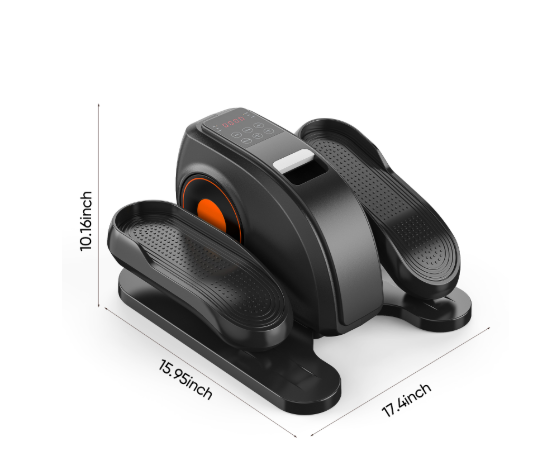 Compact Under-Desk Elliptical Machine - Black with LED Monitor