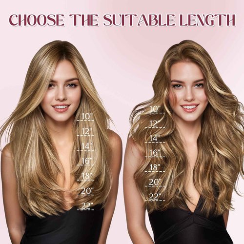 S-noilite 6Pcs Clip in Human Hair Extensions,Remy Single Clip in Hair Extensions 6Pcs 6clips Straight Seamless Hairpieces for Women 18Inch 44g #2PR6
