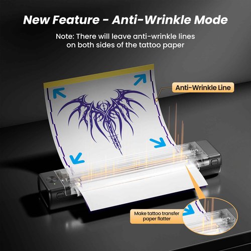 Phomemo Tattoo Stencil Printer for Beginners & Professional, Tattoo Printer Machine with 10 Pcs Transfer Paper, Wireless Tattoo Machine Kit for Temporary Tattoo