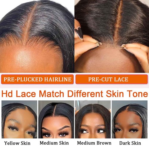 Maytune Wear and Go Glueless Wig Human Hair Pre Plucked Pre Cut 4/27 Highlight Ombre Bob Wig Human Hair Honey Blonde Deep Wave HD Lace Front Wig 4x4 Curly Closure Human Hair Wigs for Women 10 INCH
