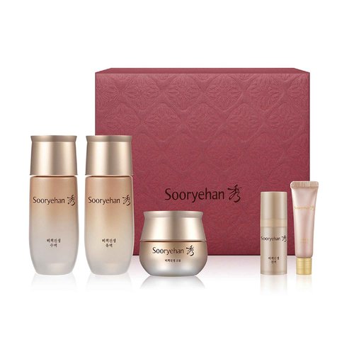 Sooryehan Bichaek True-Rejuvenating Skincare gift Set (206 ml/6.97 fl oz) - Radiant and Firm Skin, Skin Elasticity by LG Beauty. Korean Panax Ginseng, Korean Medicine Extracts