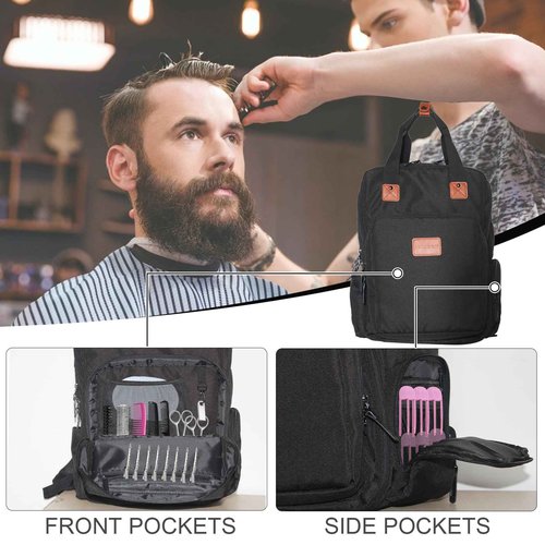 NADAENMF Barber Case Bags Backpack for Clippers and Supplies, Large Hairstylist Traveling Bag Hair Stylist Travel Bag Cosmetology Bag Cosmetic Tools Bags