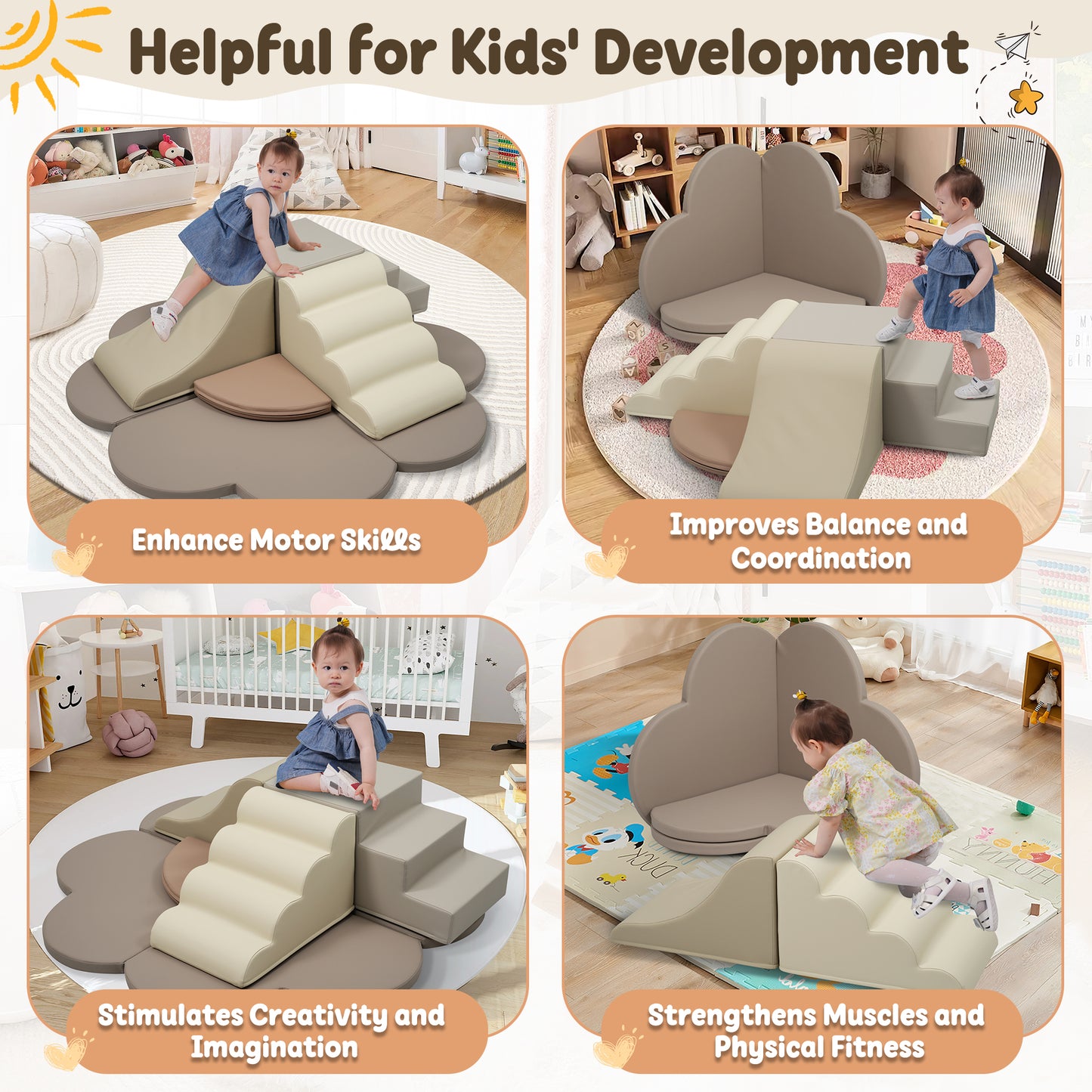 Soft Foam Block Play Structures Climbers For Child Development,