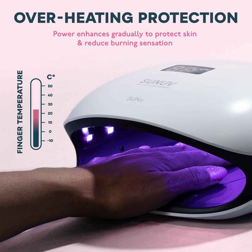 SUNUV 48W UV Dryer SUN4 for Gel Nail Polish, Hema-Free Kit With 16 Colors