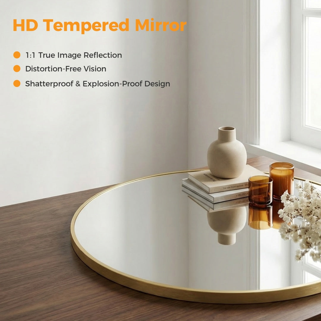 Round Wall Mirror, Bathroom Mirrors For Over Sink, Circle Mirror