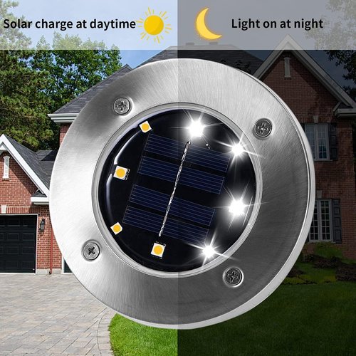 INCX Solar Lights Outdoor Waterproof, 24 Pack Solar Light for Outside, Garden Lights Landscape Lighting for Patio Pathway Lawn Yard Deck Driveway Walkway, Cold White