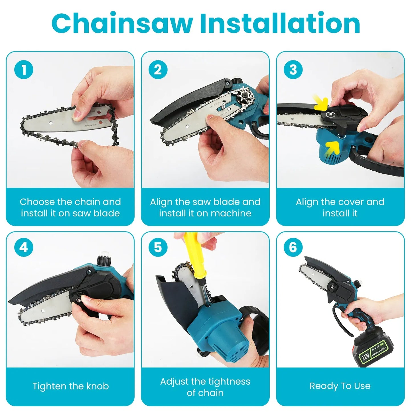 4-in-1 Cordless Pole Pruning Shears & Tree Trimming Saw with Adjustable Angles