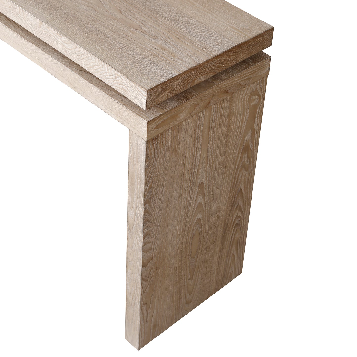 Antique Natural Farmhouse Console Table - Wooden Entryway Table