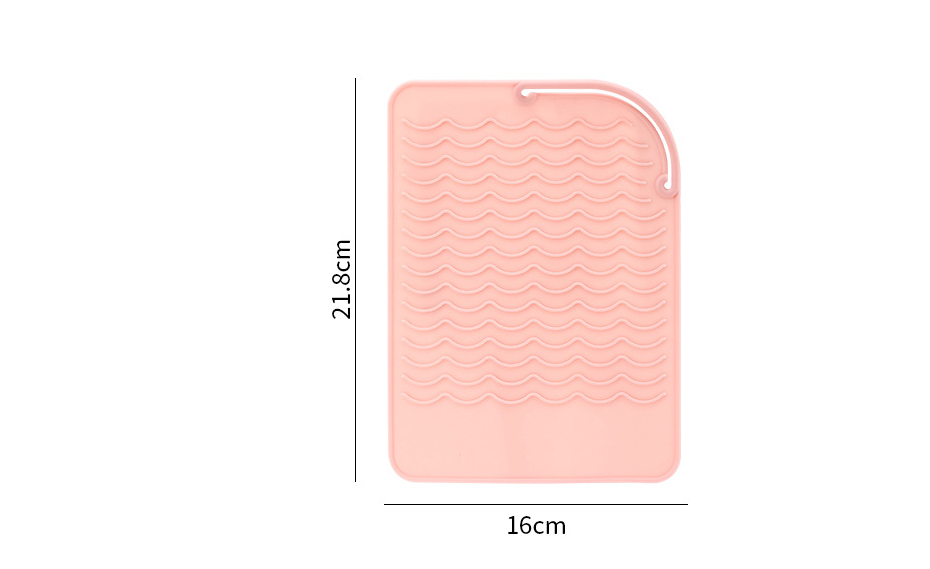 Portable Hair Curler & Straightener Silicone Heat Proof Mat for Styling