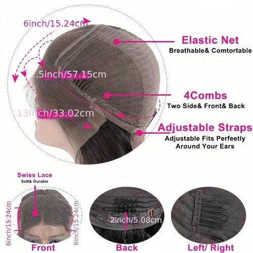 13x6 Lace Front Wigs Human Hair Pre Plucked Body Wave Lace Front Wigs 220 Density HD Lace Frontal Wig for Women Body Wave Frontal Wig Human Hair 26''