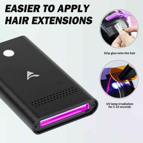 V-Light Hair Extension Machine Lamp – UV Curing Equipment for V-Light Tape Hair Extensions & Hair Bundles – Fast, Reusable, Long-Lasting, and Easy to Use