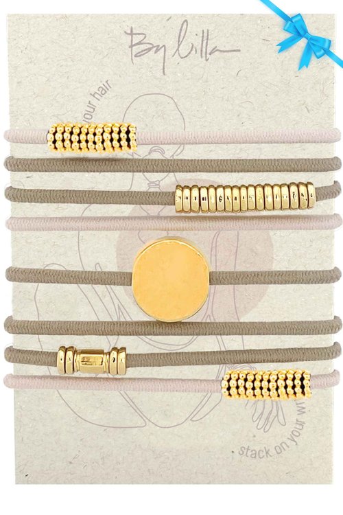 By Lilla Bracelet Hair Ties - Stretchy Hair Tie Bracelets - Decorative Handmade Jewelry for Women’s Wrist and Ponytail