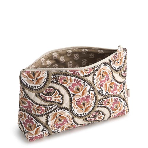 Premium Cotton Large Pouch, Blooming Paisley, One Size