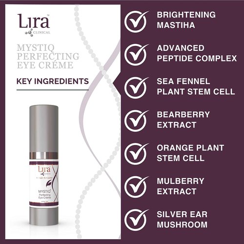 Lira Clinical MYSTIQ Perfecting Eye Cream - Lifting Anti Aging Eye Cream with Collagen Peptides - 0.5 fl oz