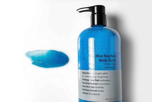 Anthony Exfoliating Body Scrub, Sea Salt, Vitamin C & Aloe Vera, Deep Cleans, Smooths Rough Patches, Soothes & Protects Skin, Hydrating Blue Sea Kelp Body Wash, 32 Fl Oz
